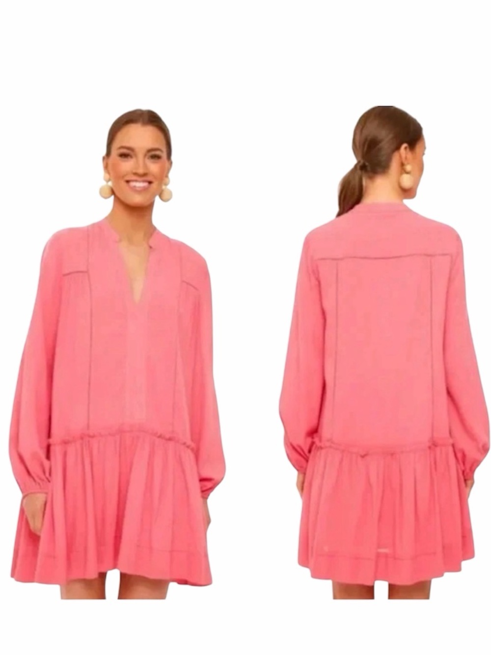 Pomander Place by Tuckernuck Pink Tunic Dress XL Boho Resort Cover Up